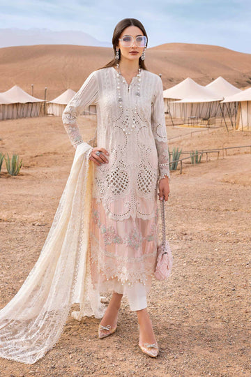 3 Piece stitched Embroidered Lawn Suit MW-1003
