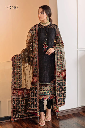 Suit Black Chiffon MW-105 - Maysoon
